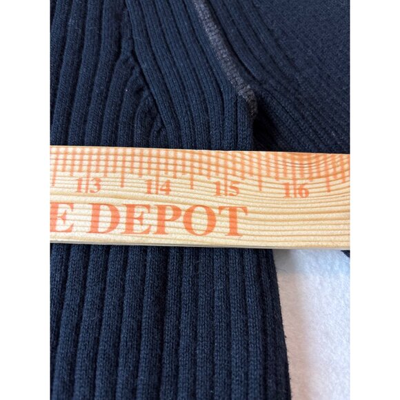 Inc Zip-Up Ribbed Knit Cardigan Sweater Size L Black - Picture 4 of 11